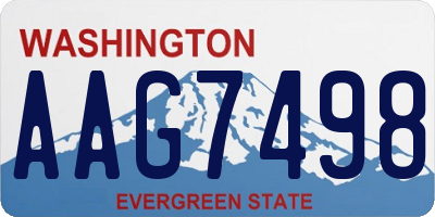 WA license plate AAG7498