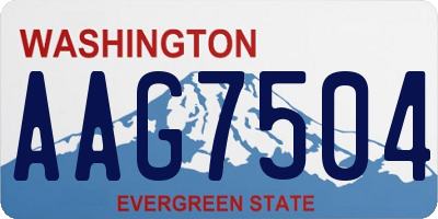 WA license plate AAG7504