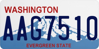 WA license plate AAG7510