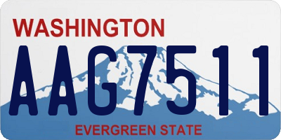 WA license plate AAG7511