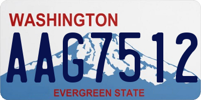 WA license plate AAG7512