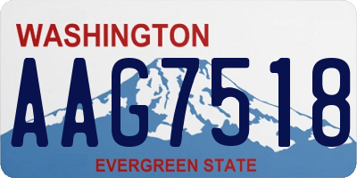 WA license plate AAG7518
