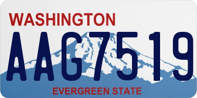 WA license plate AAG7519