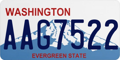 WA license plate AAG7522