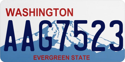 WA license plate AAG7523
