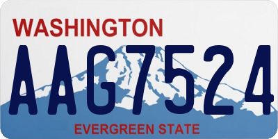 WA license plate AAG7524