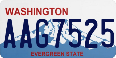 WA license plate AAG7525