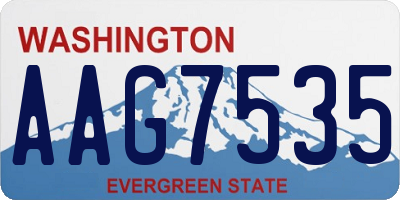 WA license plate AAG7535