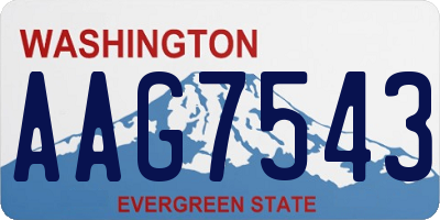 WA license plate AAG7543