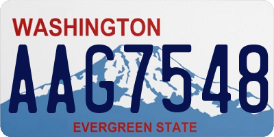 WA license plate AAG7548