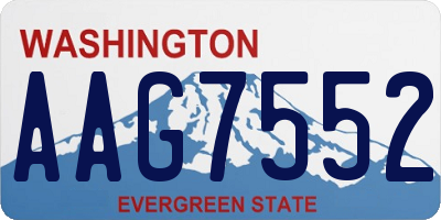 WA license plate AAG7552