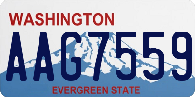 WA license plate AAG7559