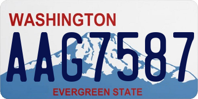 WA license plate AAG7587