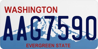 WA license plate AAG7590