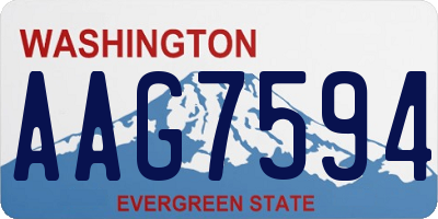 WA license plate AAG7594