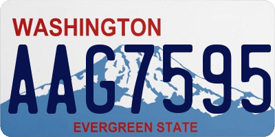 WA license plate AAG7595