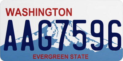 WA license plate AAG7596