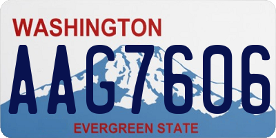 WA license plate AAG7606