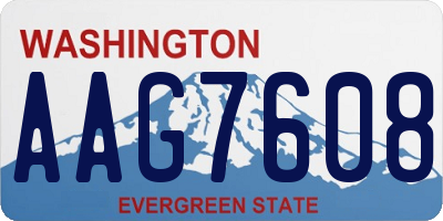 WA license plate AAG7608