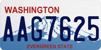 WA license plate AAG7625