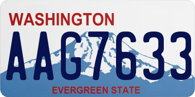 WA license plate AAG7633