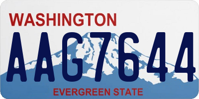 WA license plate AAG7644