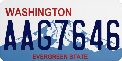 WA license plate AAG7646