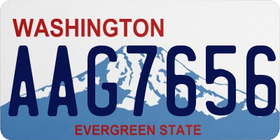 WA license plate AAG7656