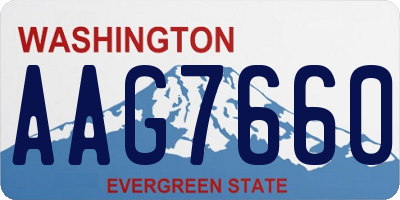 WA license plate AAG7660