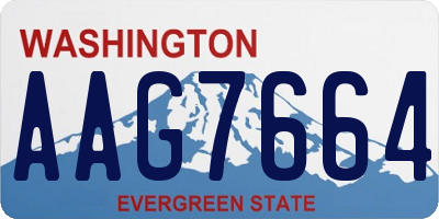 WA license plate AAG7664