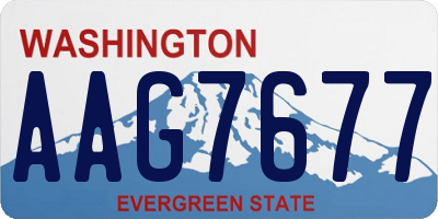 WA license plate AAG7677