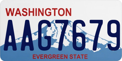 WA license plate AAG7679