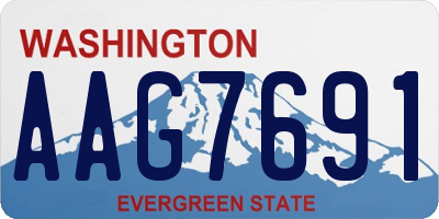 WA license plate AAG7691