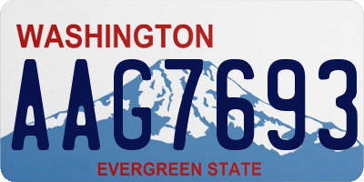 WA license plate AAG7693