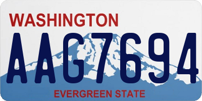 WA license plate AAG7694