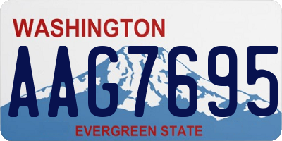 WA license plate AAG7695