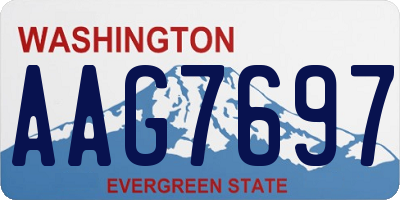 WA license plate AAG7697