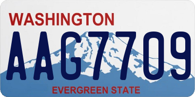 WA license plate AAG7709