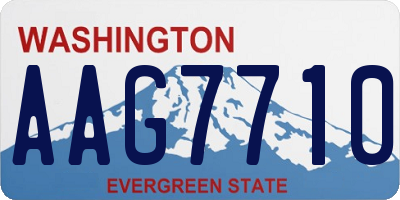 WA license plate AAG7710