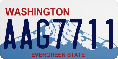 WA license plate AAG7711
