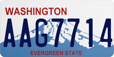 WA license plate AAG7714