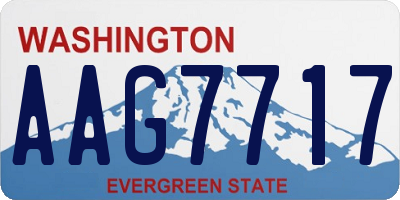 WA license plate AAG7717