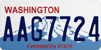 WA license plate AAG7724