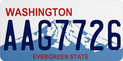 WA license plate AAG7726