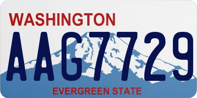 WA license plate AAG7729