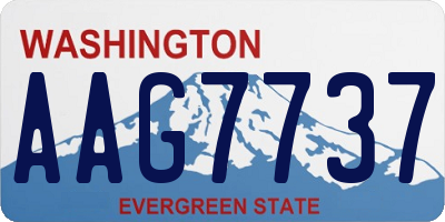 WA license plate AAG7737