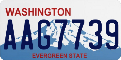 WA license plate AAG7739