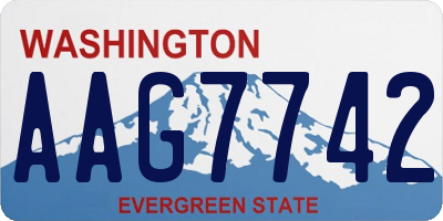 WA license plate AAG7742
