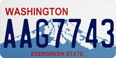 WA license plate AAG7743