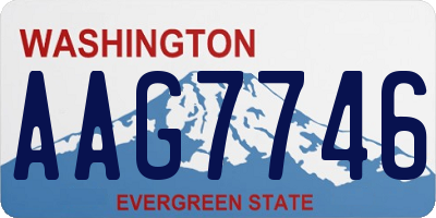 WA license plate AAG7746